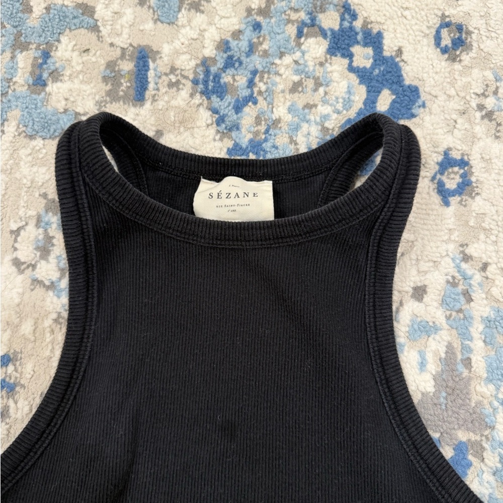 Sézane Black Tank Top